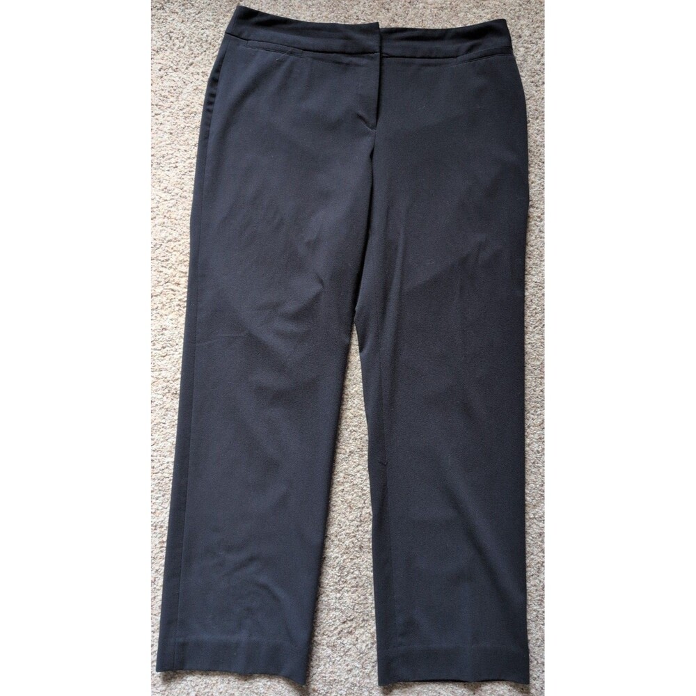 Women's Dark Navy Dress Career Pant Liz Claiborne Audra Sz 14 Straight Leg